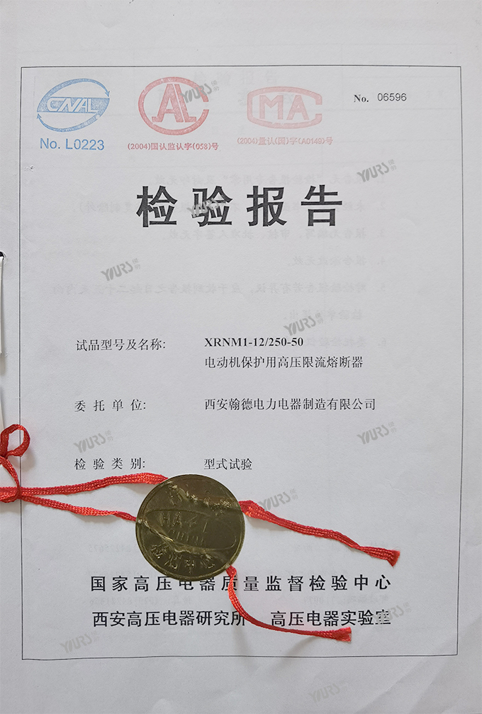 电压互感器保护用高压限流熔断器
