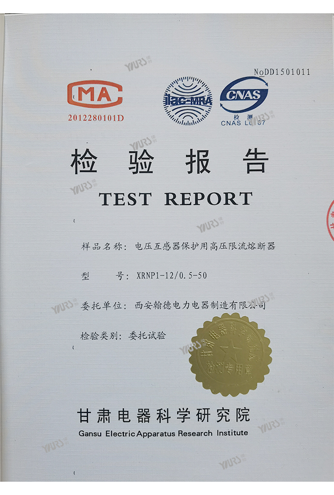 电压互感器保护用高压限流熔断器 型号:XRNP1-12/0.5-50