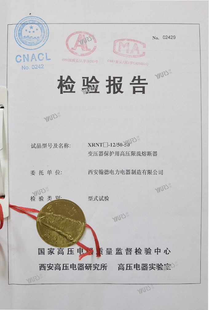 XRNT-12/50-50 变压器保护用高压限流熔断器
